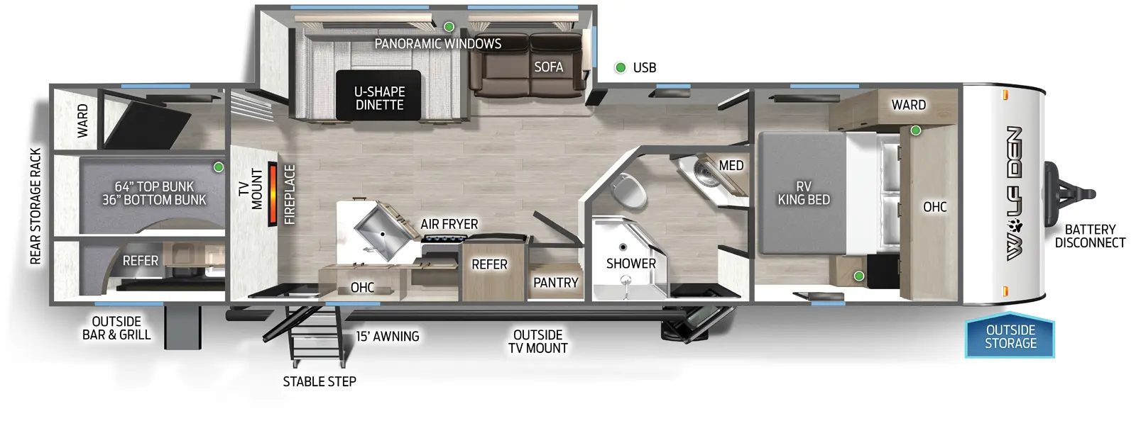 Wolf Den 294GEBG Floorplan